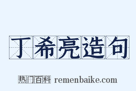 丁希亮造句是什么意思的图片